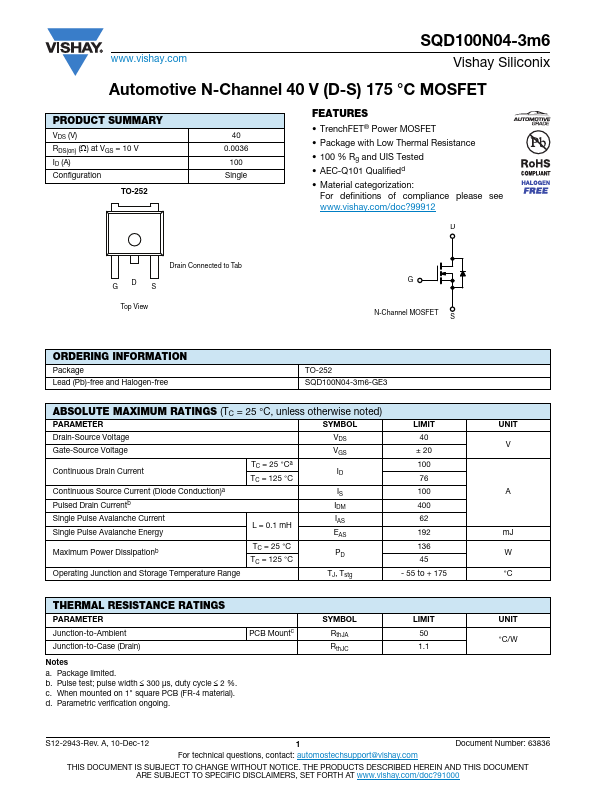 SQD100N04-3m6