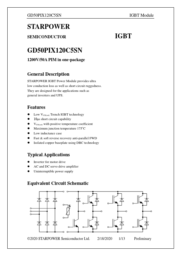 GD50PIX120C5SN Datasheet Preview