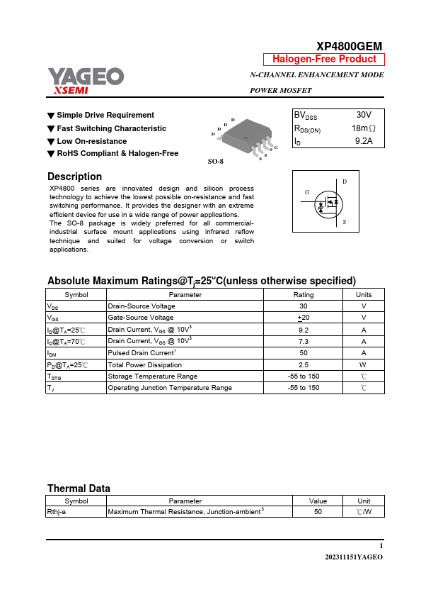 XP4800GEM Datasheet Preview