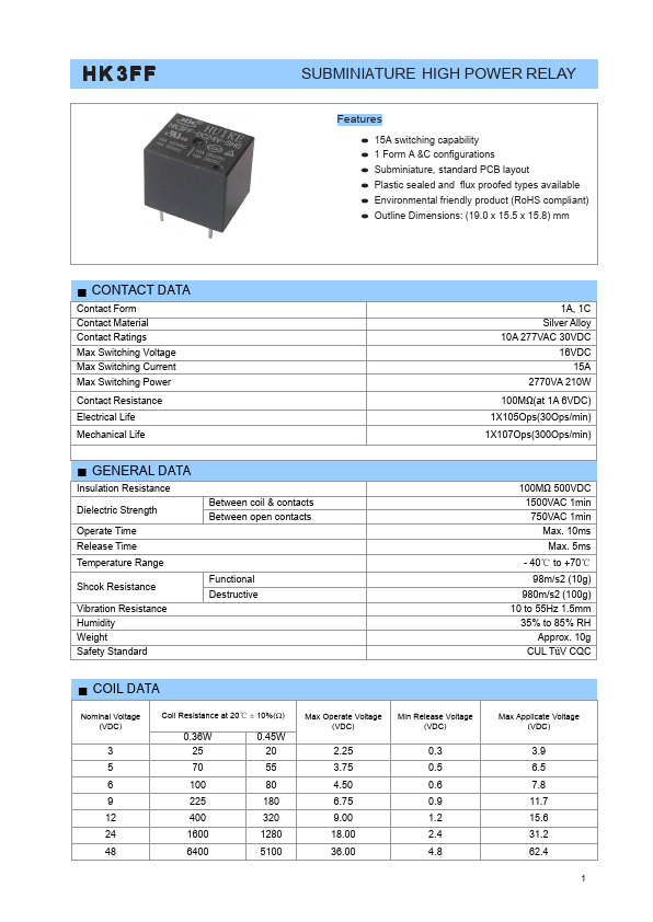 HK3FF-DC6V