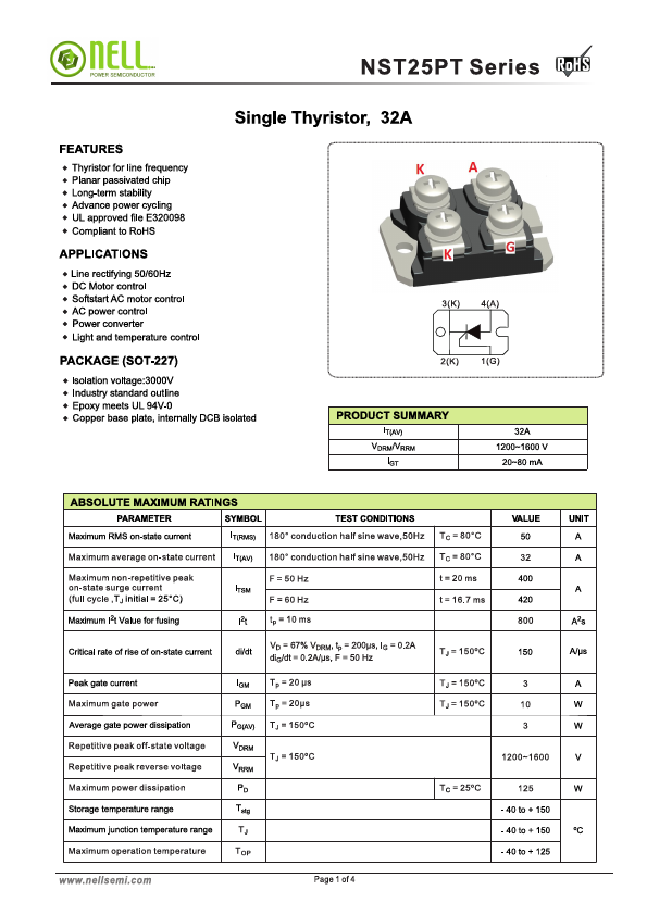 NST25PT12 Datasheet Preview