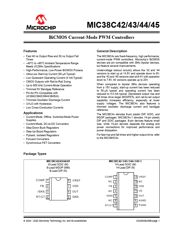 MIC38C45 Datasheet Preview