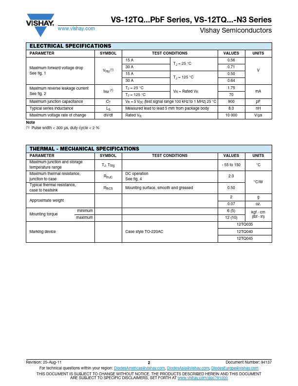 VS-12TQ040PbF