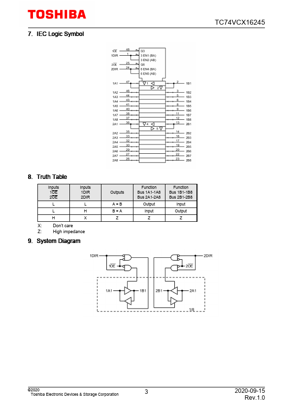 TC74VCX16245