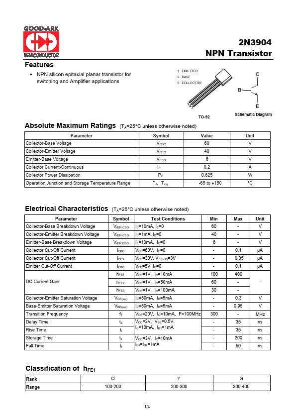 2N3904 Datasheet Preview