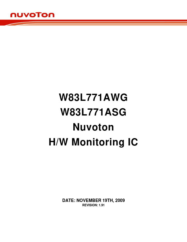 W83L771ASG datasheet page 1 preview