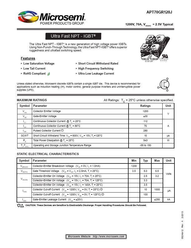 APT70GR120J