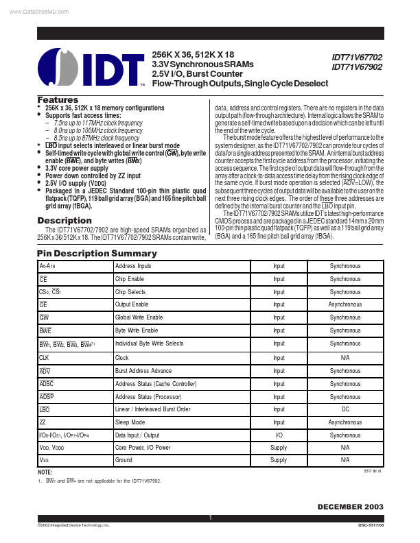 IDT71V67702