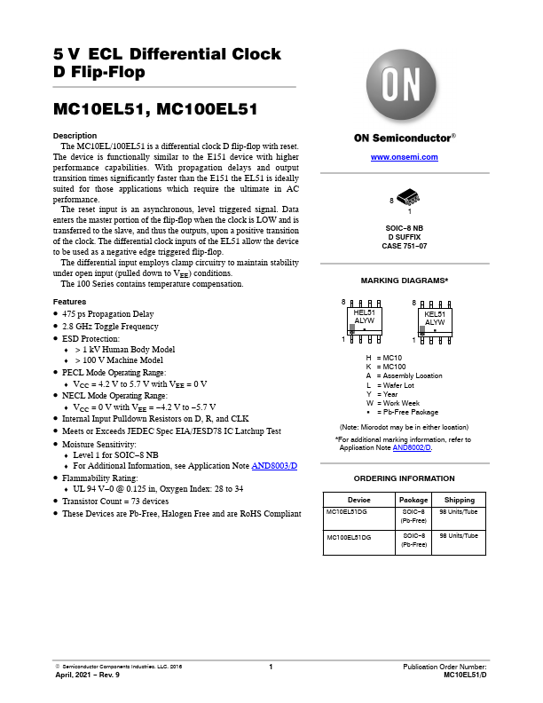 MC100EL51