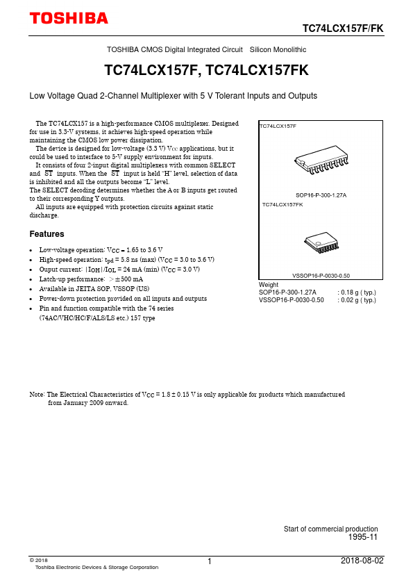 TC74LCX157F