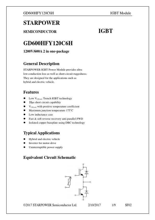 GD600HFY120C6H Datasheet Preview