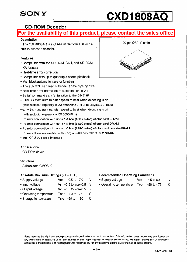 CXD1808AQ