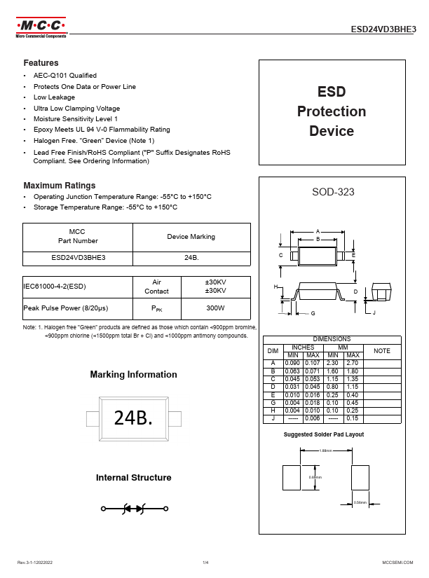 ESD24VD3BHE3