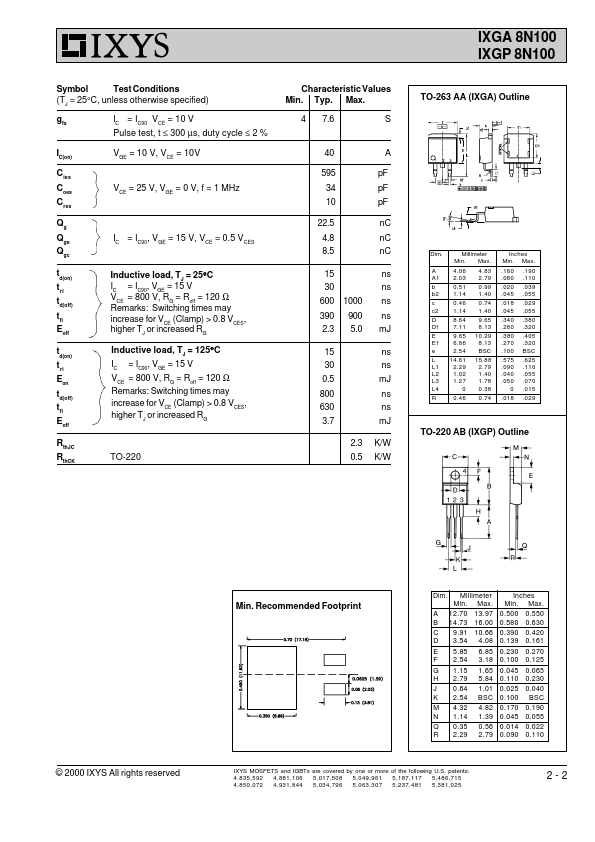 IXGP8N100