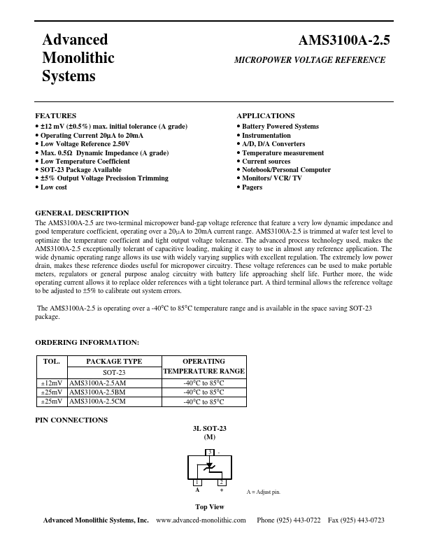 AMS3100A-2.5