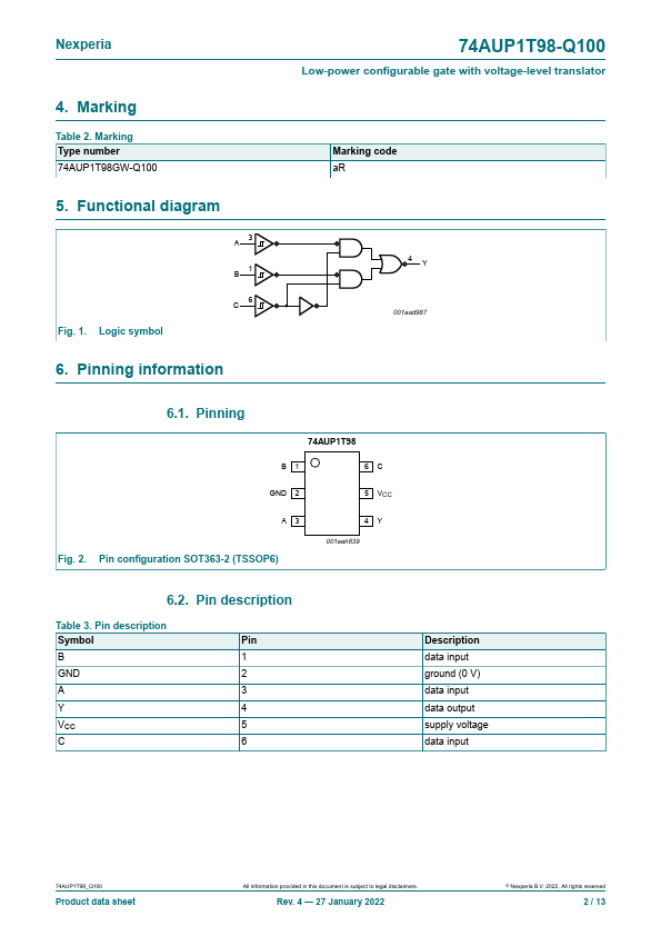 74AUP1T98-Q100