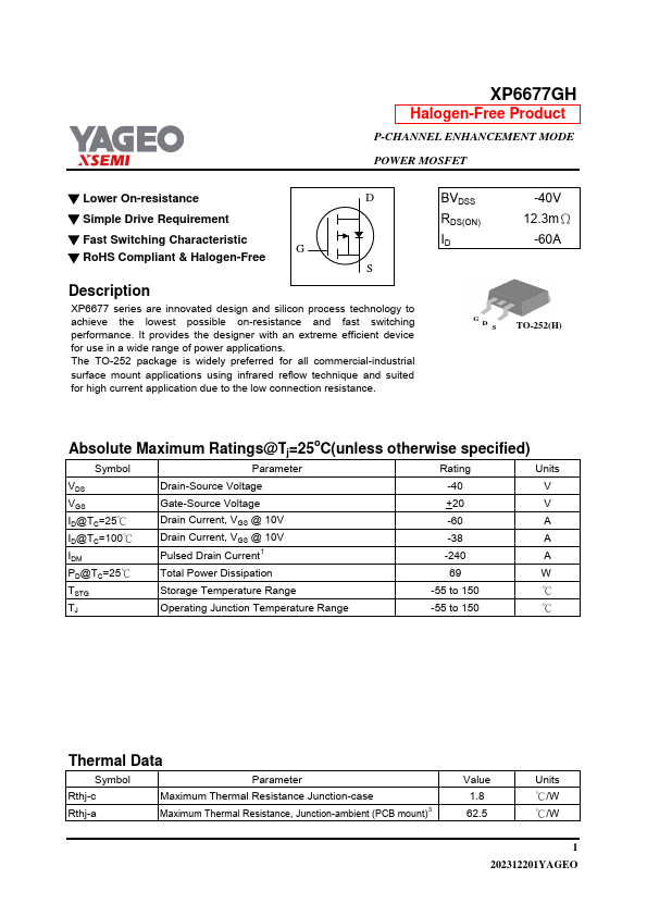 XP6677GH Datasheet Preview