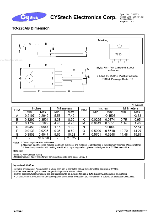 PL7815XE3