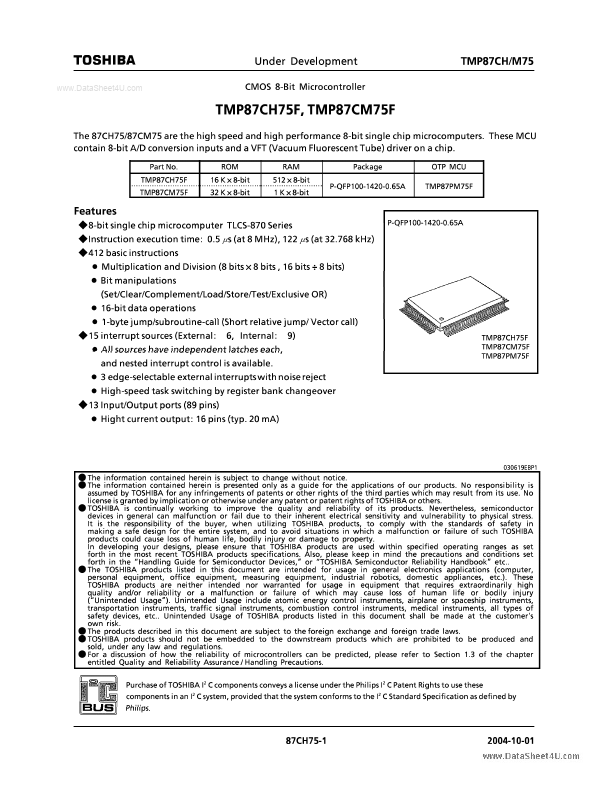 TMP87CM75F