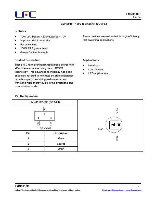 LMN0910P Datasheet Preview