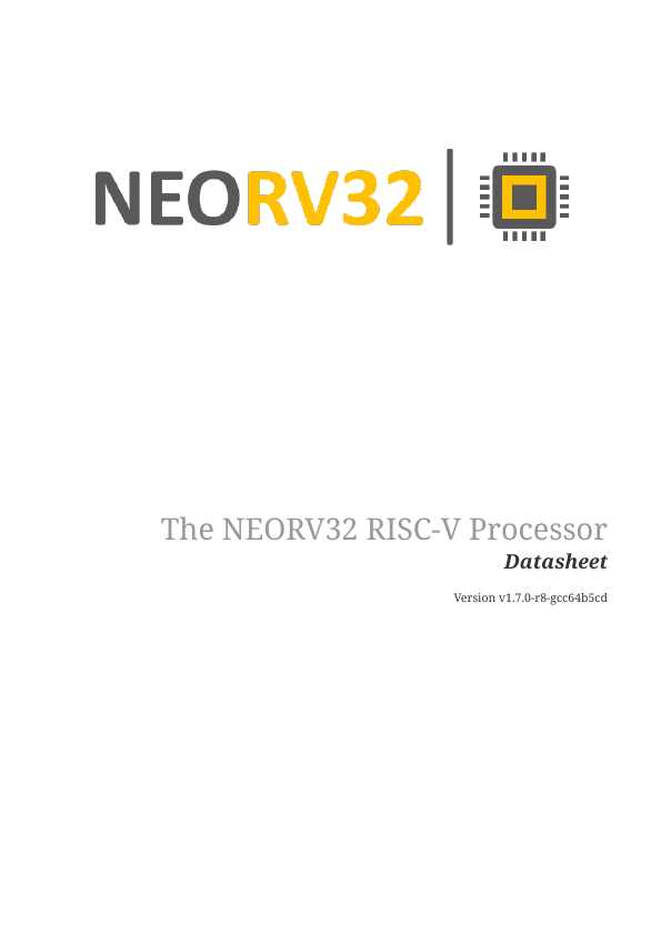 NEORV32 RISC-V Processor by Stephan Nolting - Datasheet Preview
