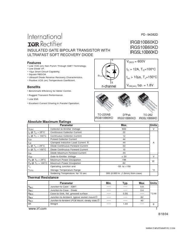 IRGSL10B60KD