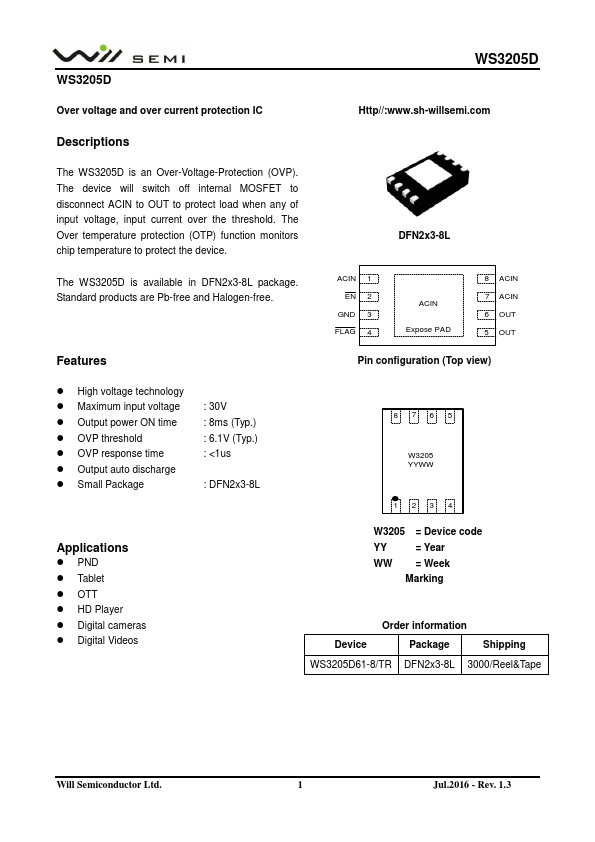 WS3205D