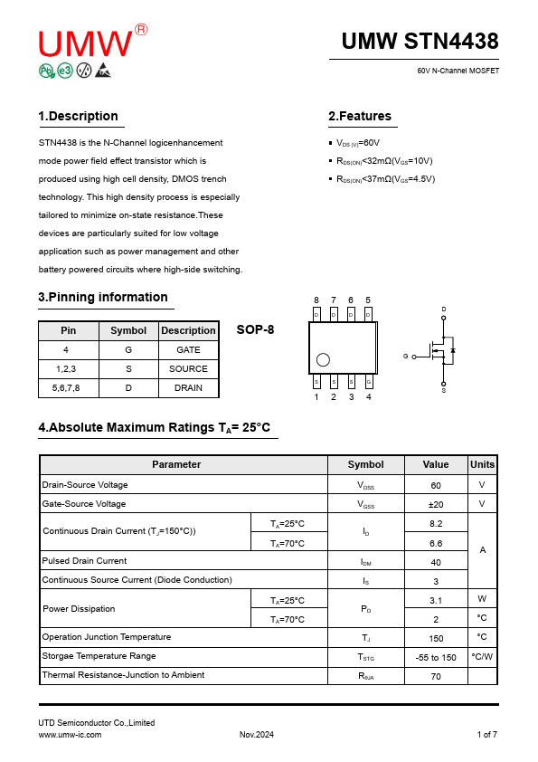 STN4438 Datasheet Preview