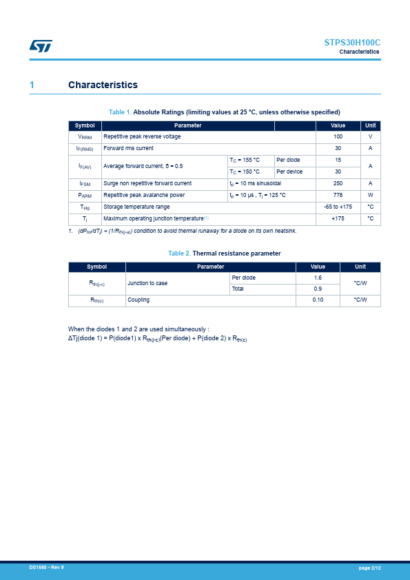 STPS30H100CT