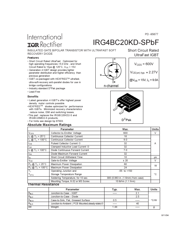 IRG4BC20KD-SPBF