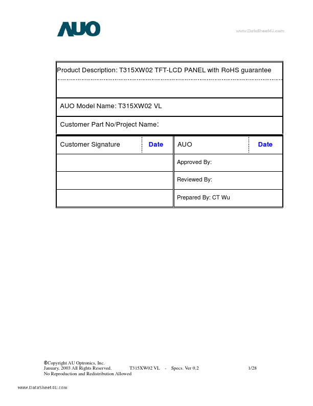 T315XW02-VL