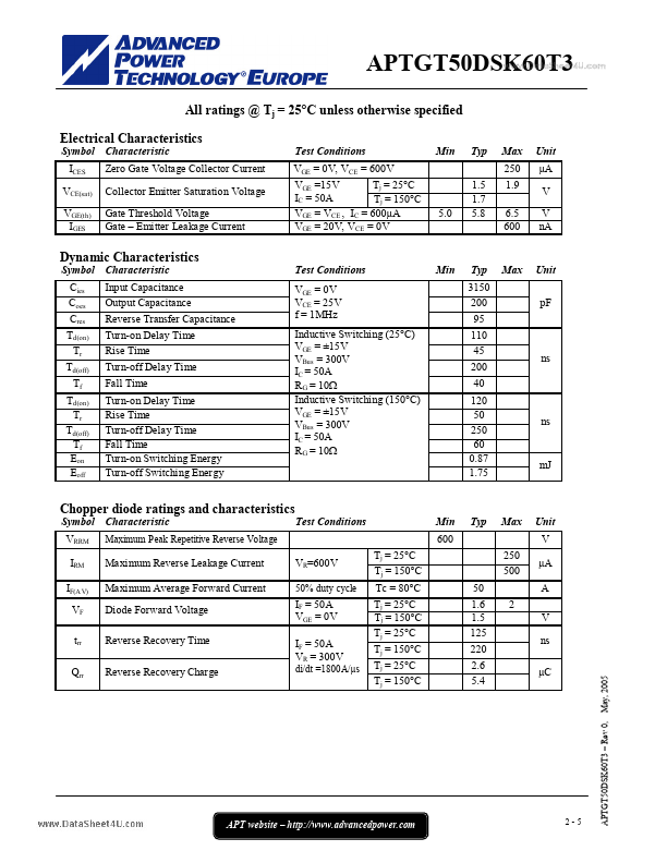 APTGT50DSK60T3