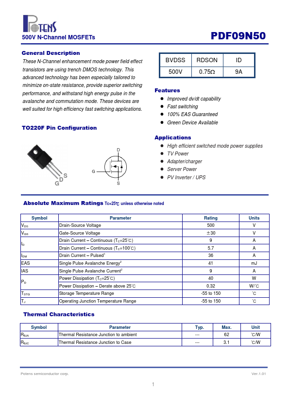 PDF09N50