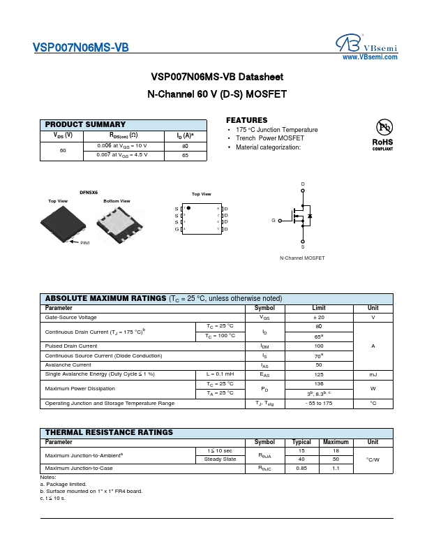 VSP007N06MS Datasheet Preview
