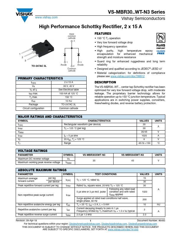 VS-MBR3035WTPbF