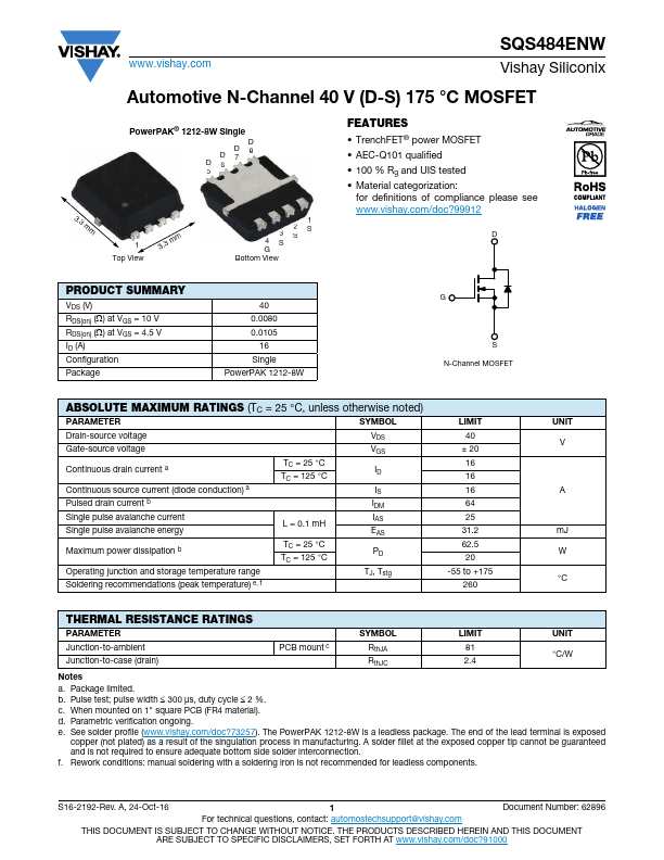 SQS484ENW Datasheet Preview