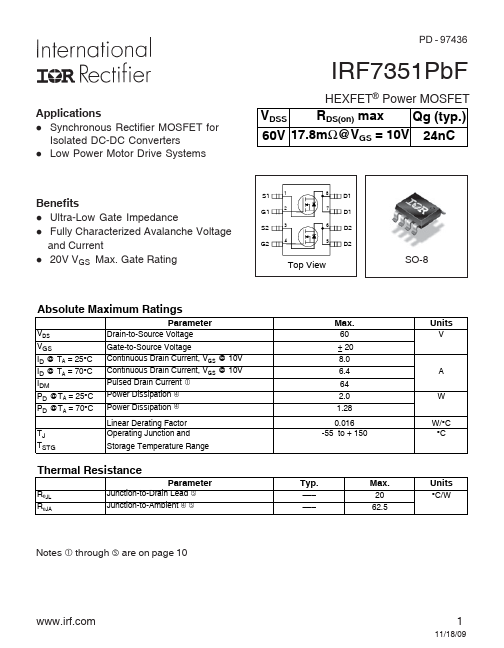 IRF7351 Datasheet Preview
