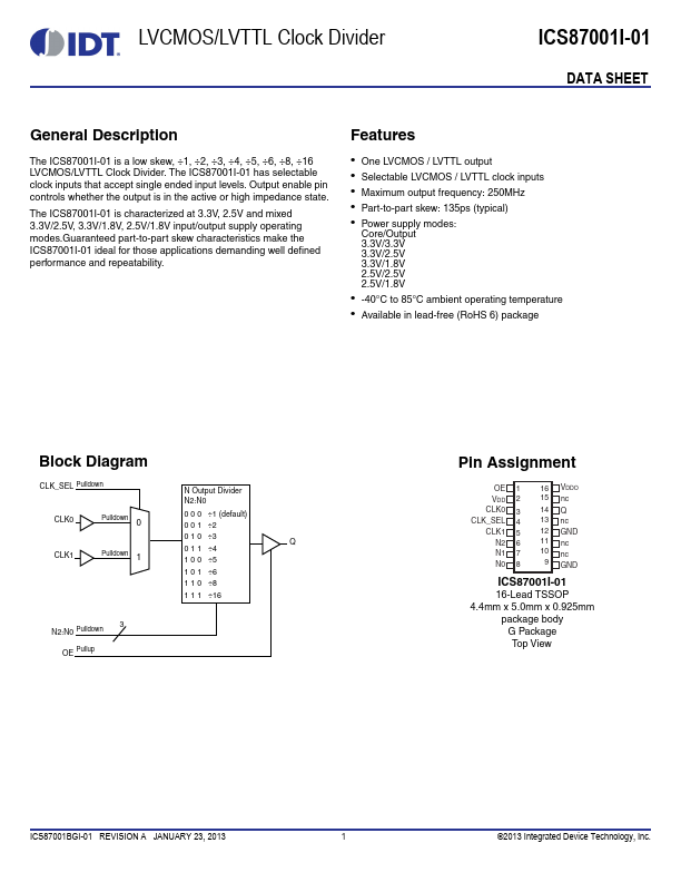 ICS87001I-01