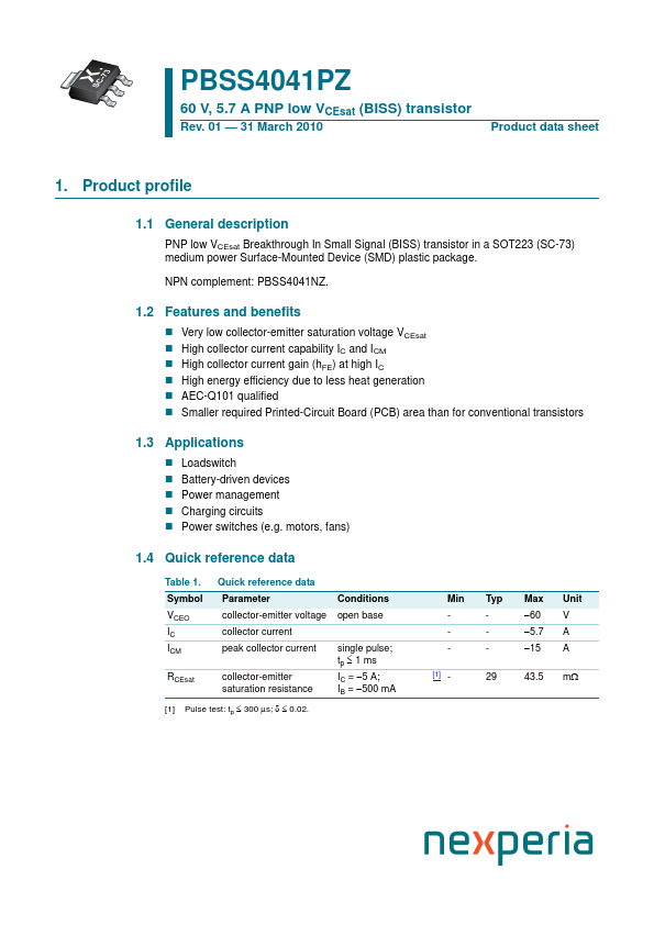 PBSS4041PZ