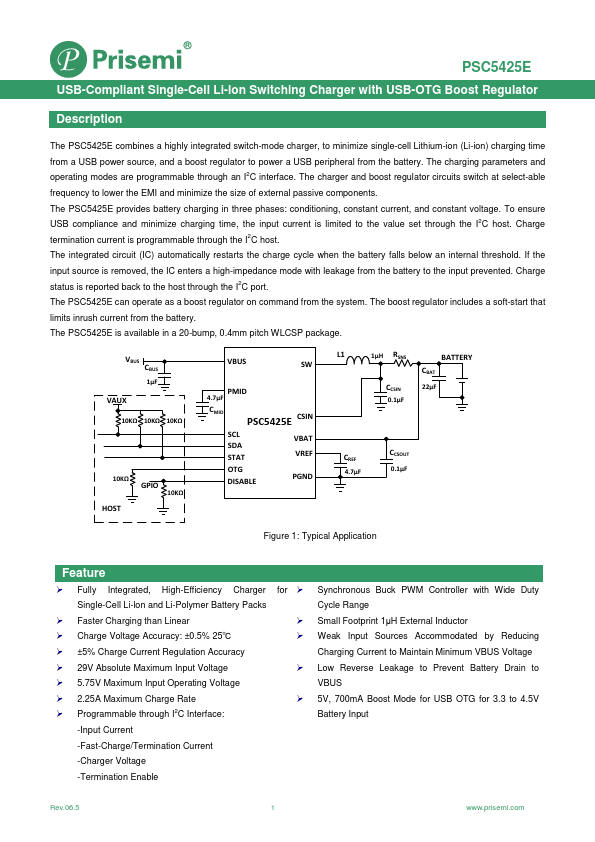 PSC5425E Datasheet Preview