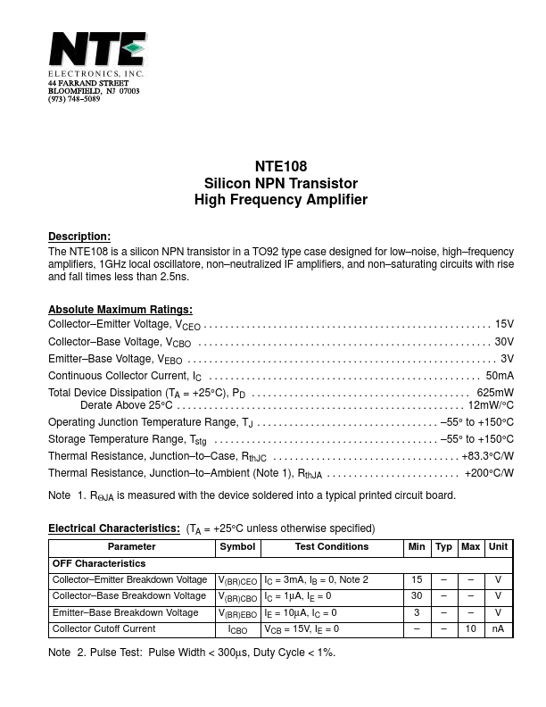 NTE108