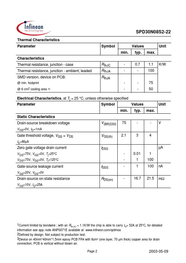 SPD30N08S2-22