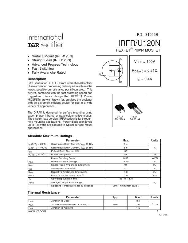 IRFR120N