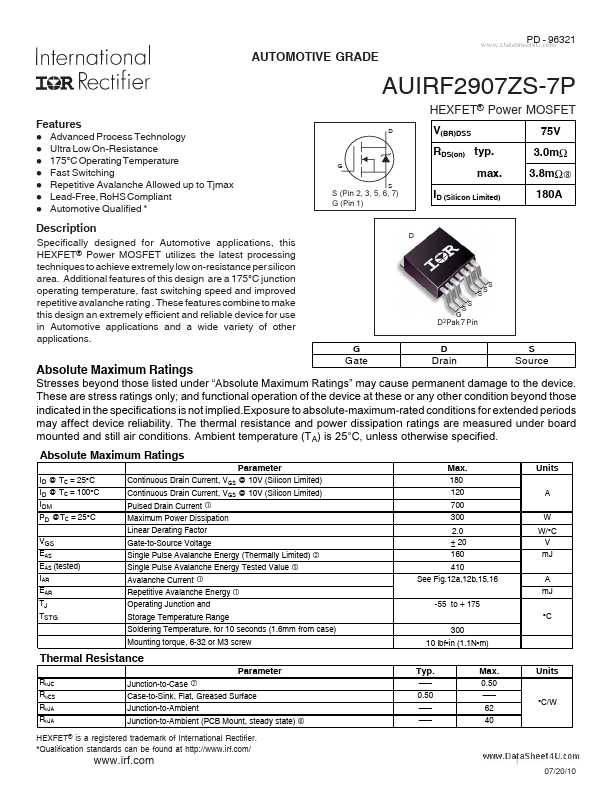 AUIRF2907ZS-7P