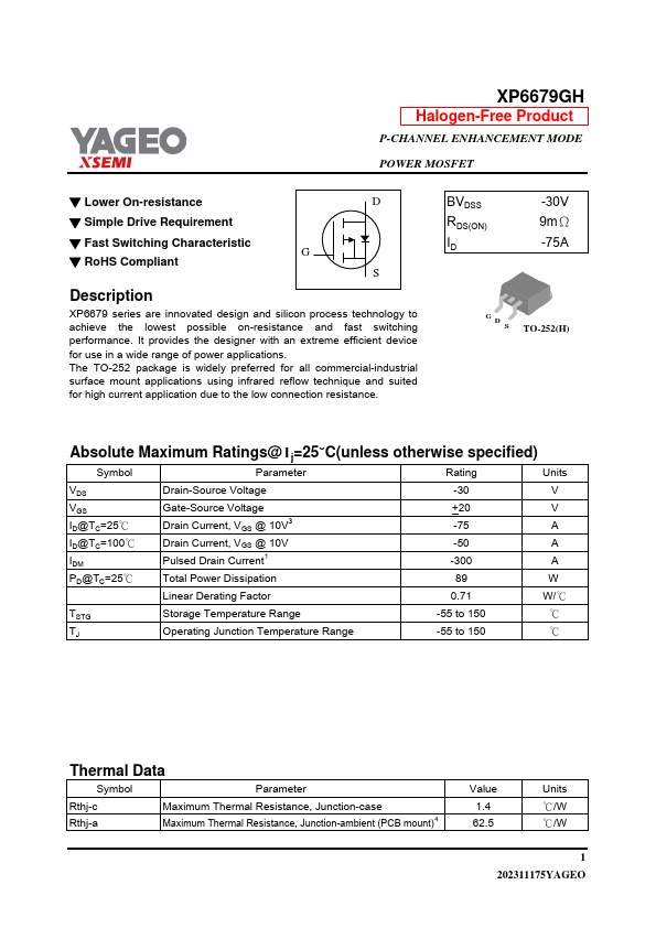 XP6679GH Datasheet Preview