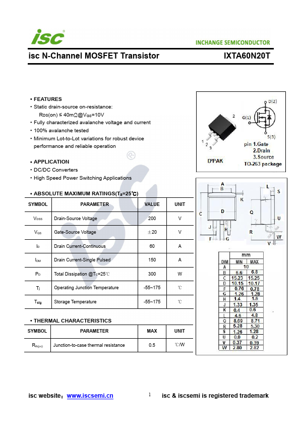 IXTA60N20T