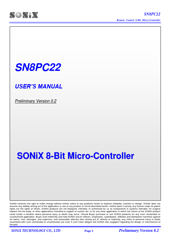 SN8PC22