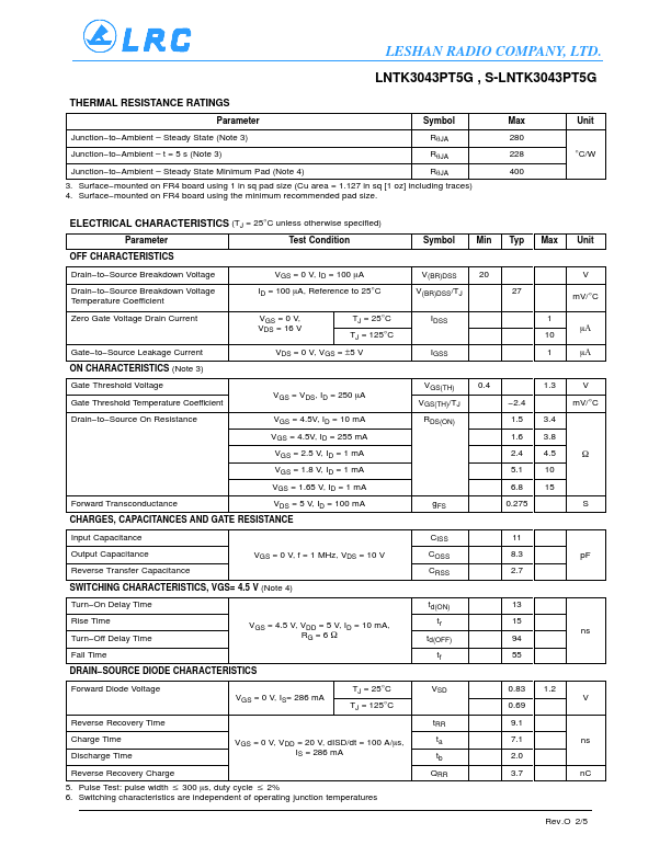 LNTK3043PT5G