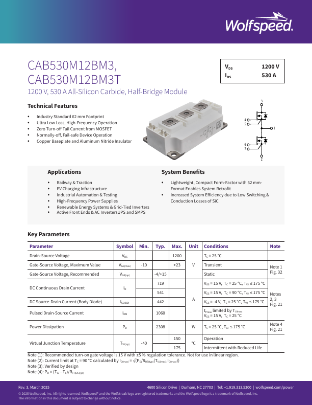 CAB530M12BM3 Datasheet Preview