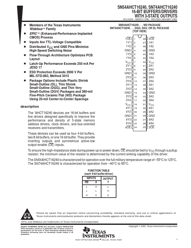 SN74AHCT16240